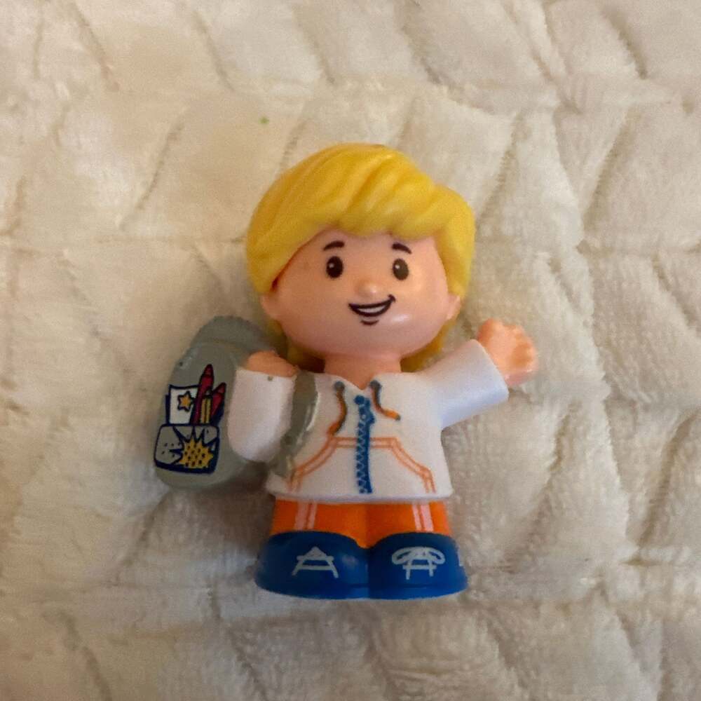 Fisher-Price Little People Eddie Boy Figure with Backpack - Sit With Me School B